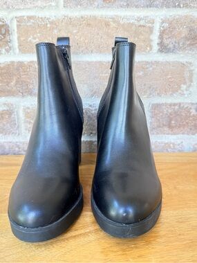 Divided Black Women's Ankle Zip Booties
